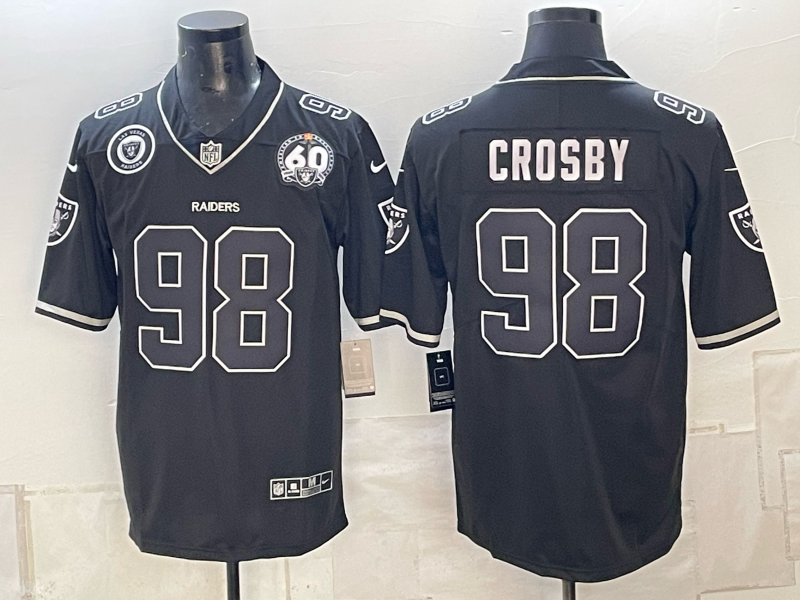 Men 2026 Oakland Raiders #98 Crosby Black Nike Limited NFL Jersey 101603